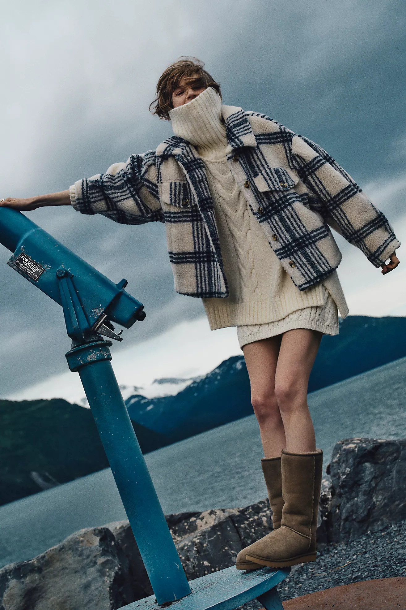 Pilcro Slouchy Cable Turtleneck Sweater | Anthropologie (US)