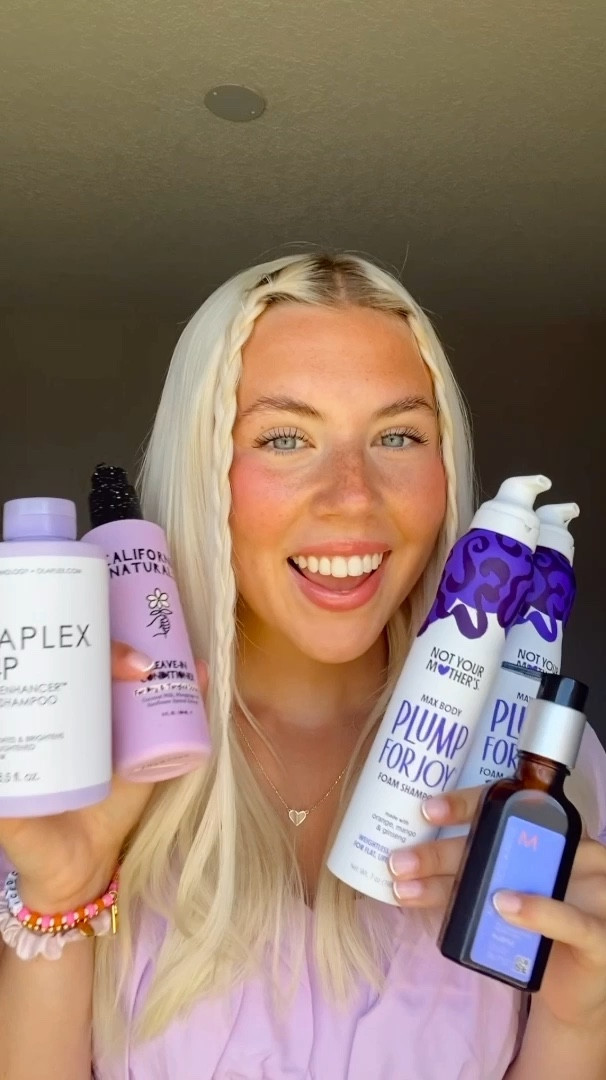 hair wash day only using PURPLE products!! this was soooo fun!💜 ahh it looks like the moroccanoil hair oil is only at salons so I couldn’t link it 😭

#LTKbeauty