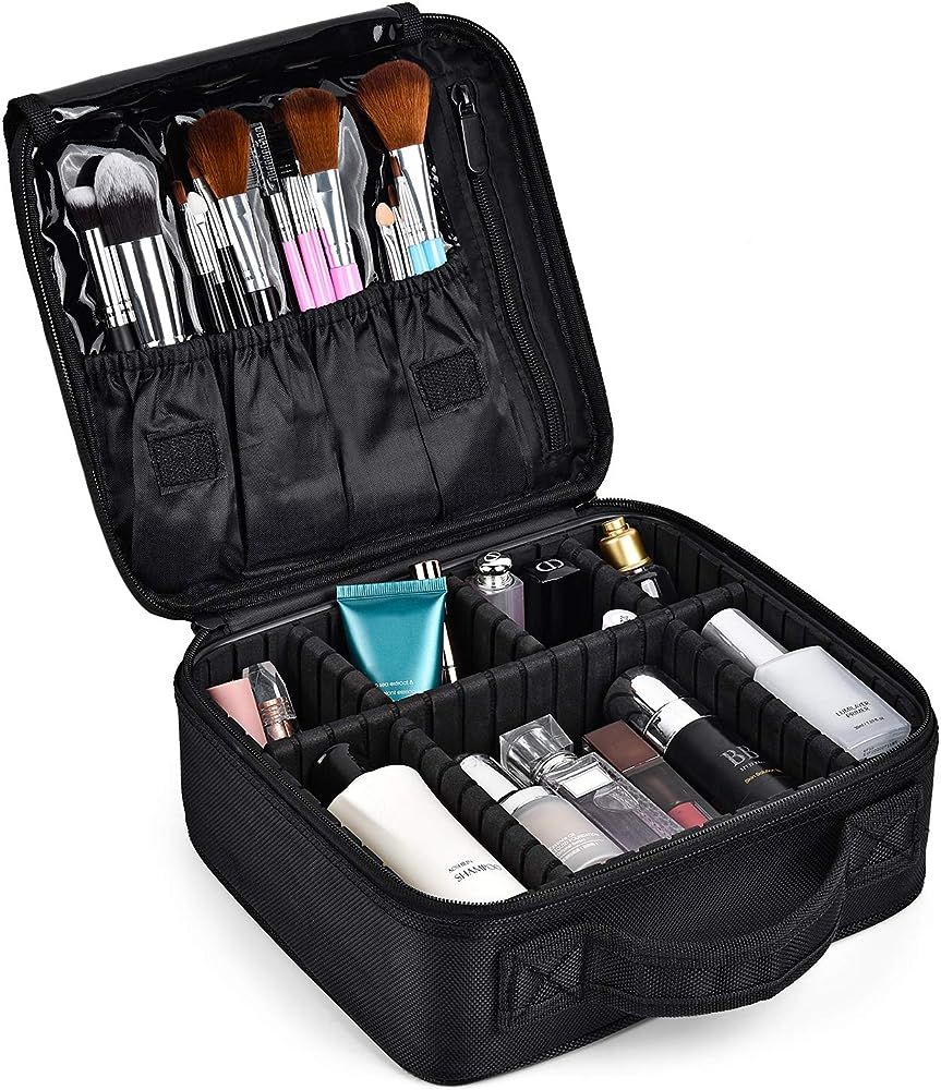Garsumiss Travel Makeup Case Professional Cosmetic Train Cases Artist Storage Bag Make Up Tool Bo... | Amazon (US)