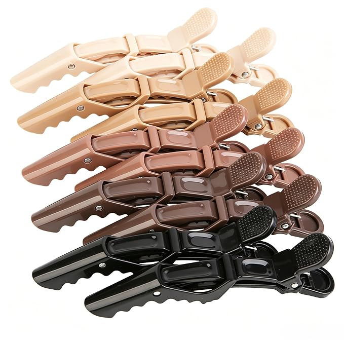 HH&LL Professional Alligator Hair Clips, 10 Pack Large Styling Sectioning Clips in Neutral Earth ... | Amazon (US)