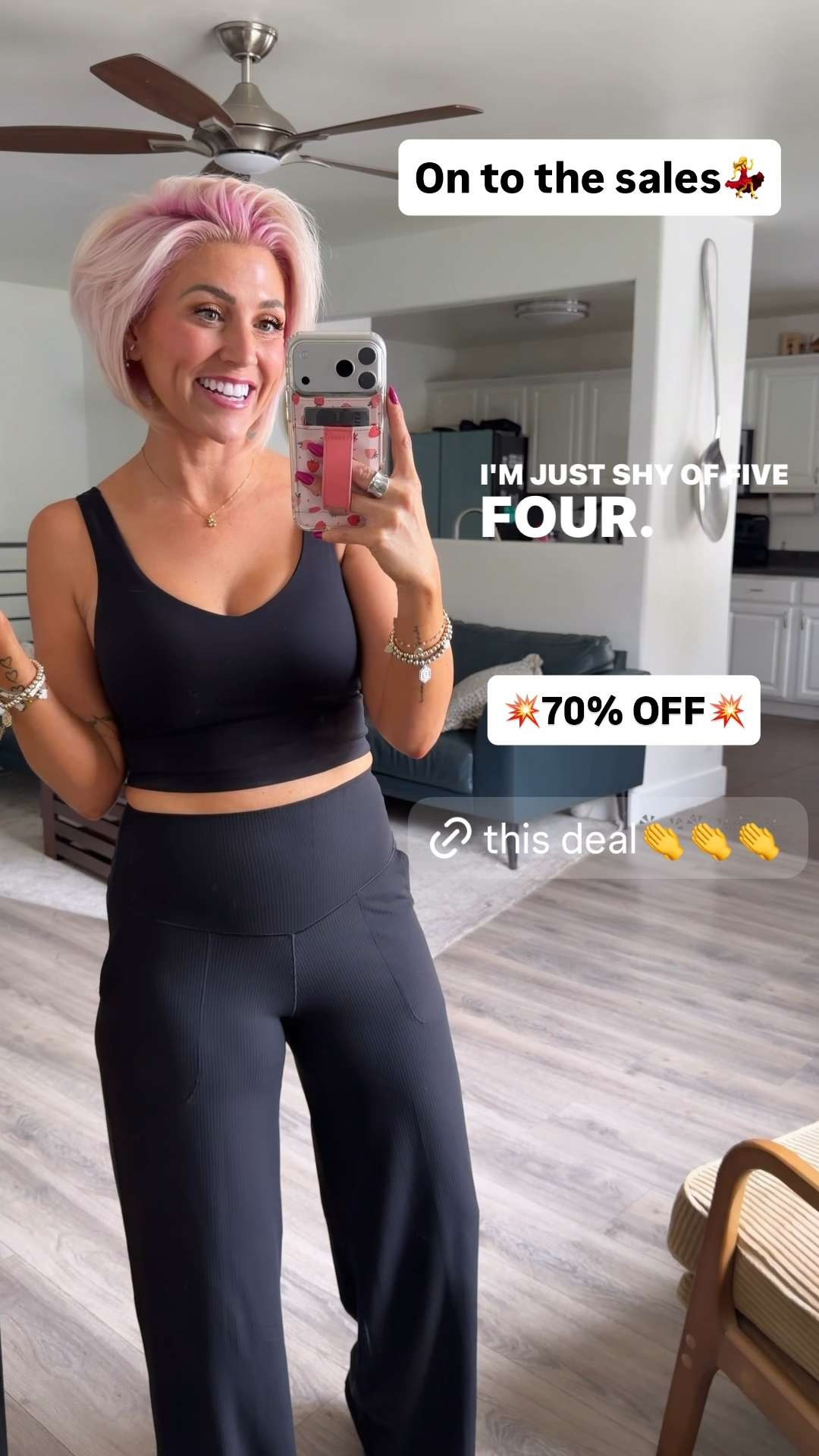 These pants are EVERYTHING! So comfy and flattering and the ribbed style is on super sale right now along with this longline sports bra! 

 #LTKootd #LTKActive #LTKSaleAlert