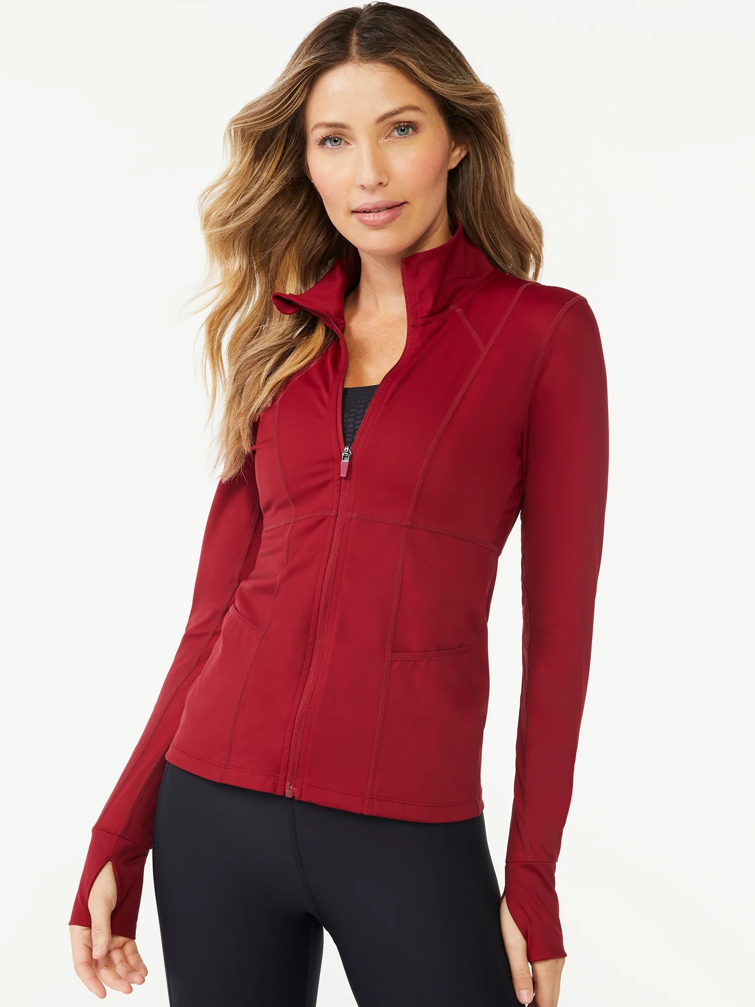 Sofia Active by Sofia Vergara Women’s Super-Soft Lux Zip-Up Jacket - Walmart.com | Walmart (US)