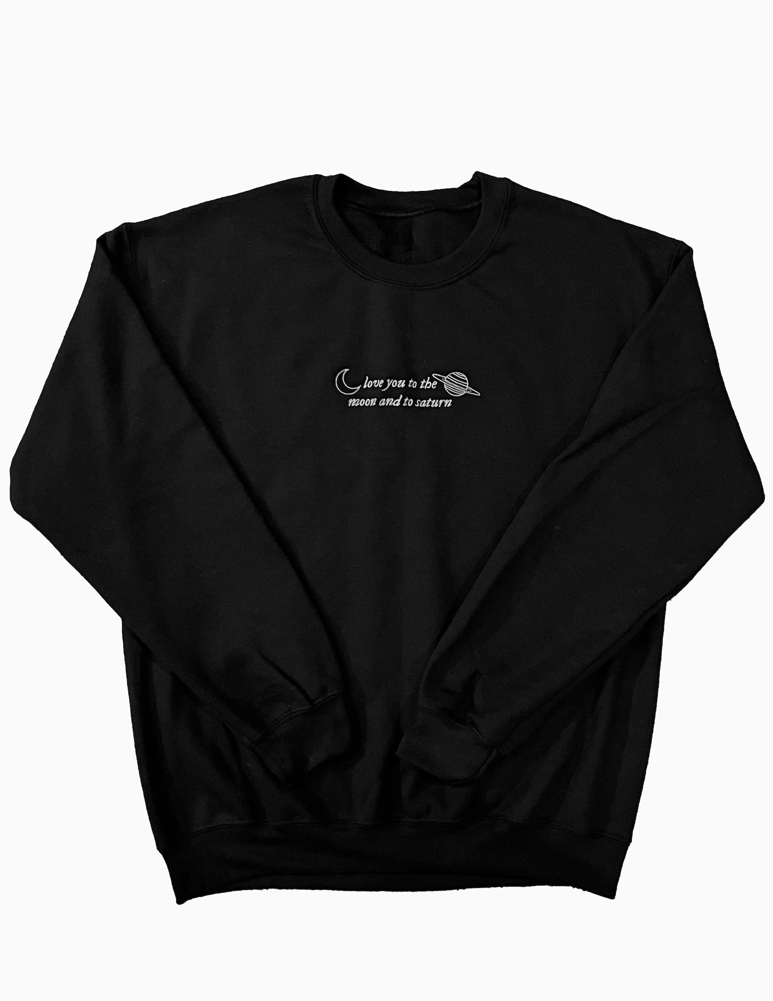 Moon & Saturn Embroidered Sweatshirt | Etsy (US)