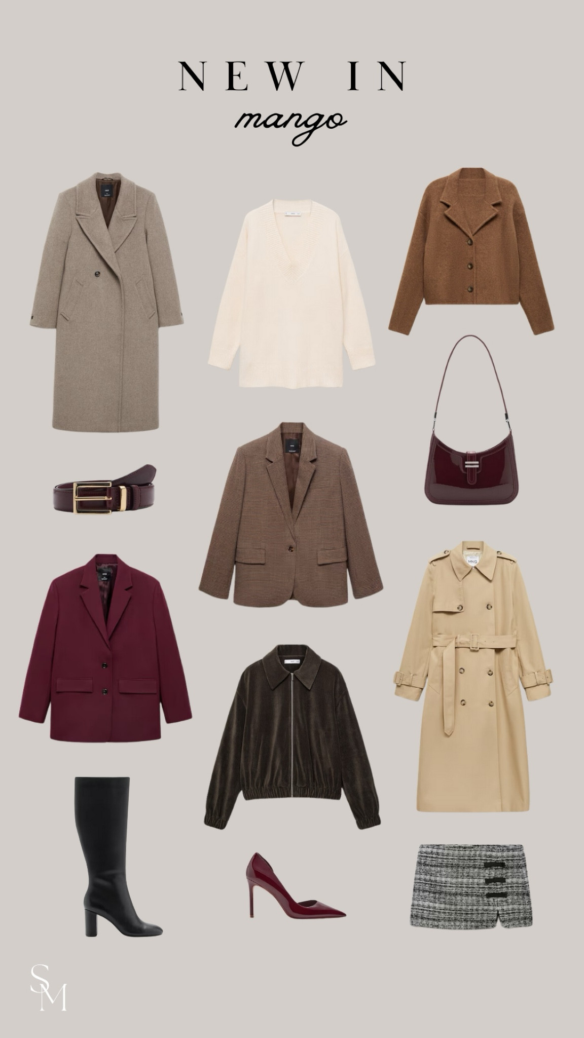 Mango new in 🤍 love their blazers, especially the burgundy and houndstooth styles. Gorgeous brown tonal jackets too in wool and leather, and some lush burgundy accessories 

#LTKshoes #LTKbag #LTKautumn