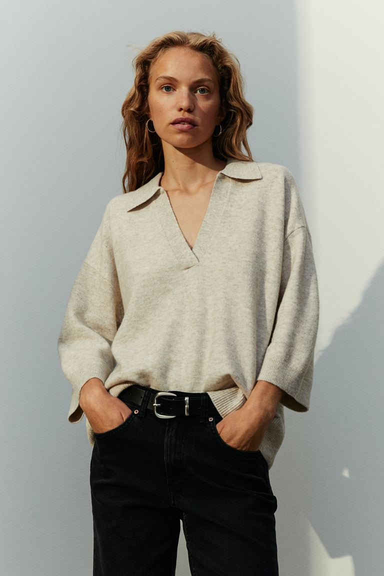 Fine-knit Collared Sweater | H&M (US + CA)