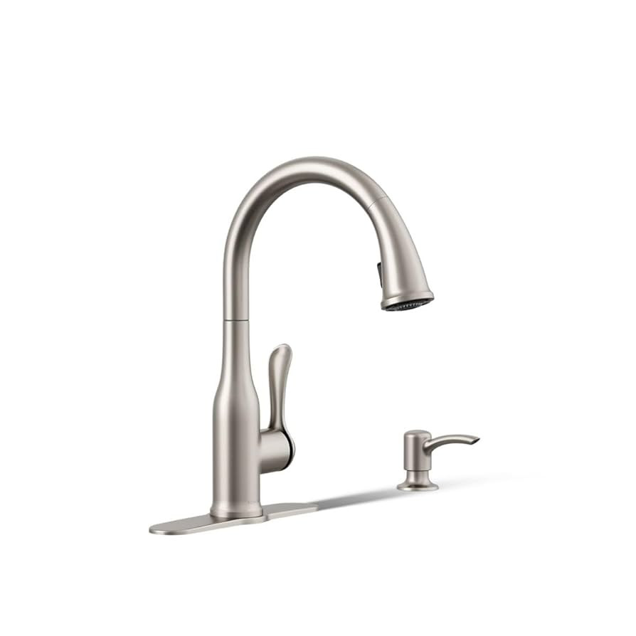 Kohler K-R23863-SD-VS Motif Kitchen Sink Faucet, Vibrant Stainless | Amazon (US)