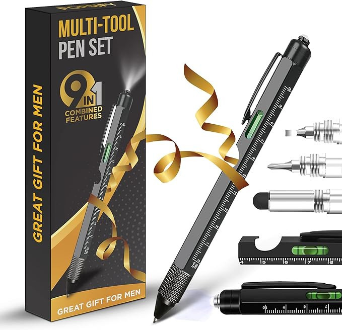 Gifts for Men, Stocking Stuffers for Men, Multitool Pen Set 9 in1, Christmas Gifts for Men Who Ha... | Amazon (US)