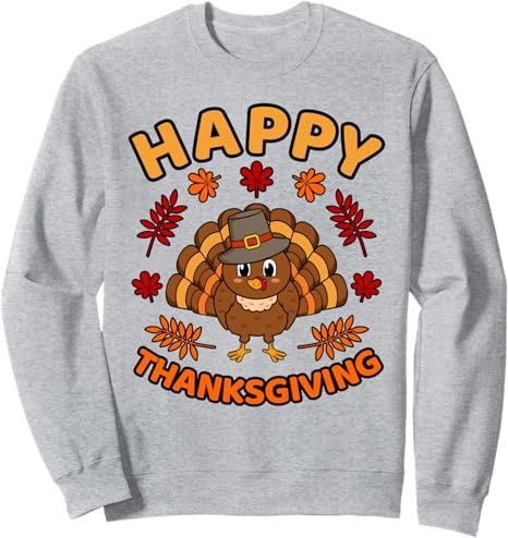 Happy Thanksgiving Funny Turkey Family Men Women Graphic Sweatshirt | Amazon (US)