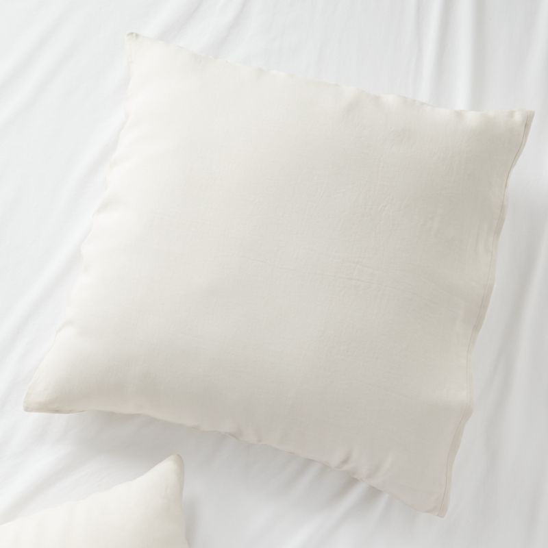 Soft Linen Natural Euro Sham + Reviews | Crate and Barrel | Crate & Barrel