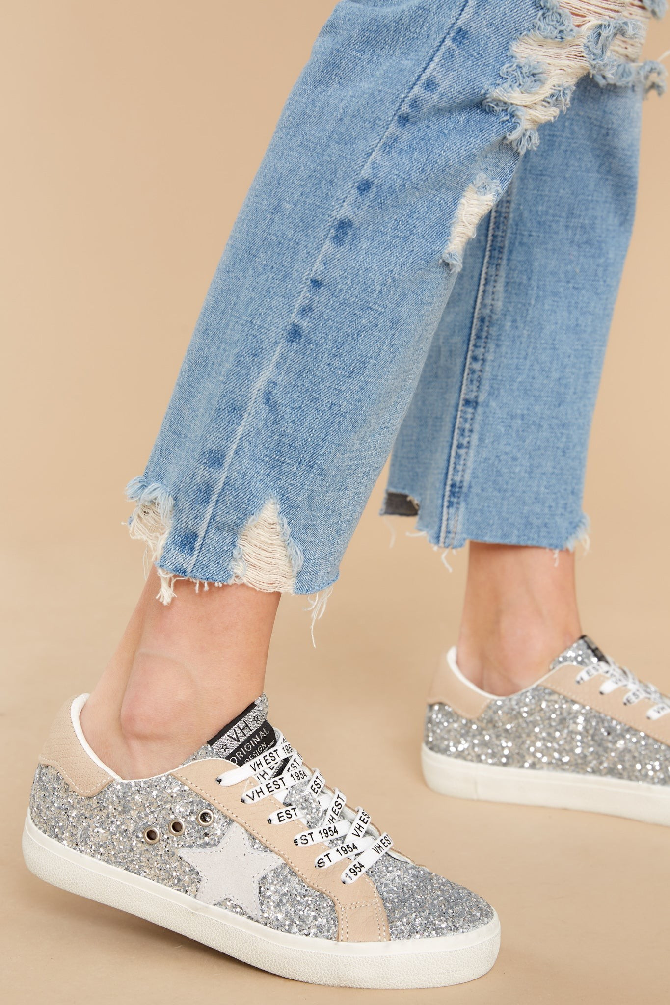 Bani 2 Silver Glitter Sneakers | Red Dress 