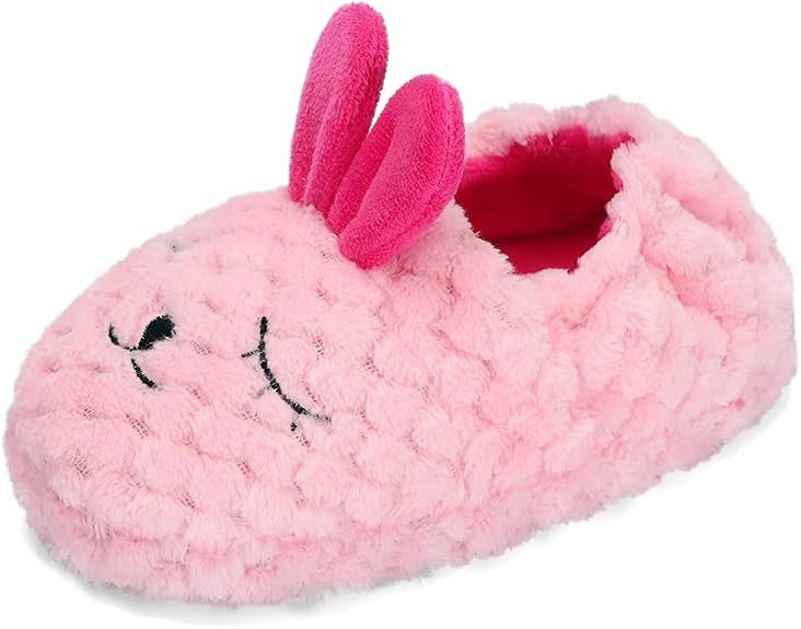 KAKU NANU Toddler Baby Slippers Cute Animal Cartoon Shoes Girls Boys Warm Fleece Winter Household... | Amazon (US)