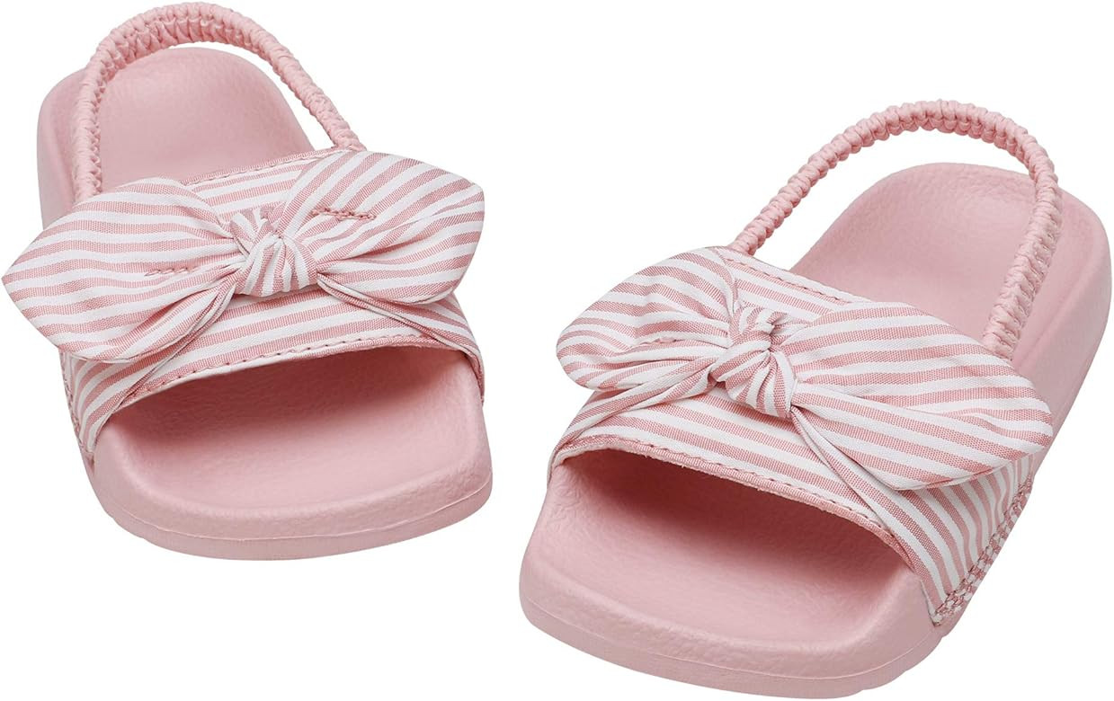 DREAM PAIRS Toddler Boys Girls Slip on Slide Sandals Kids Outdoor Summer Beach Water Shoes Slippers | Amazon (US)