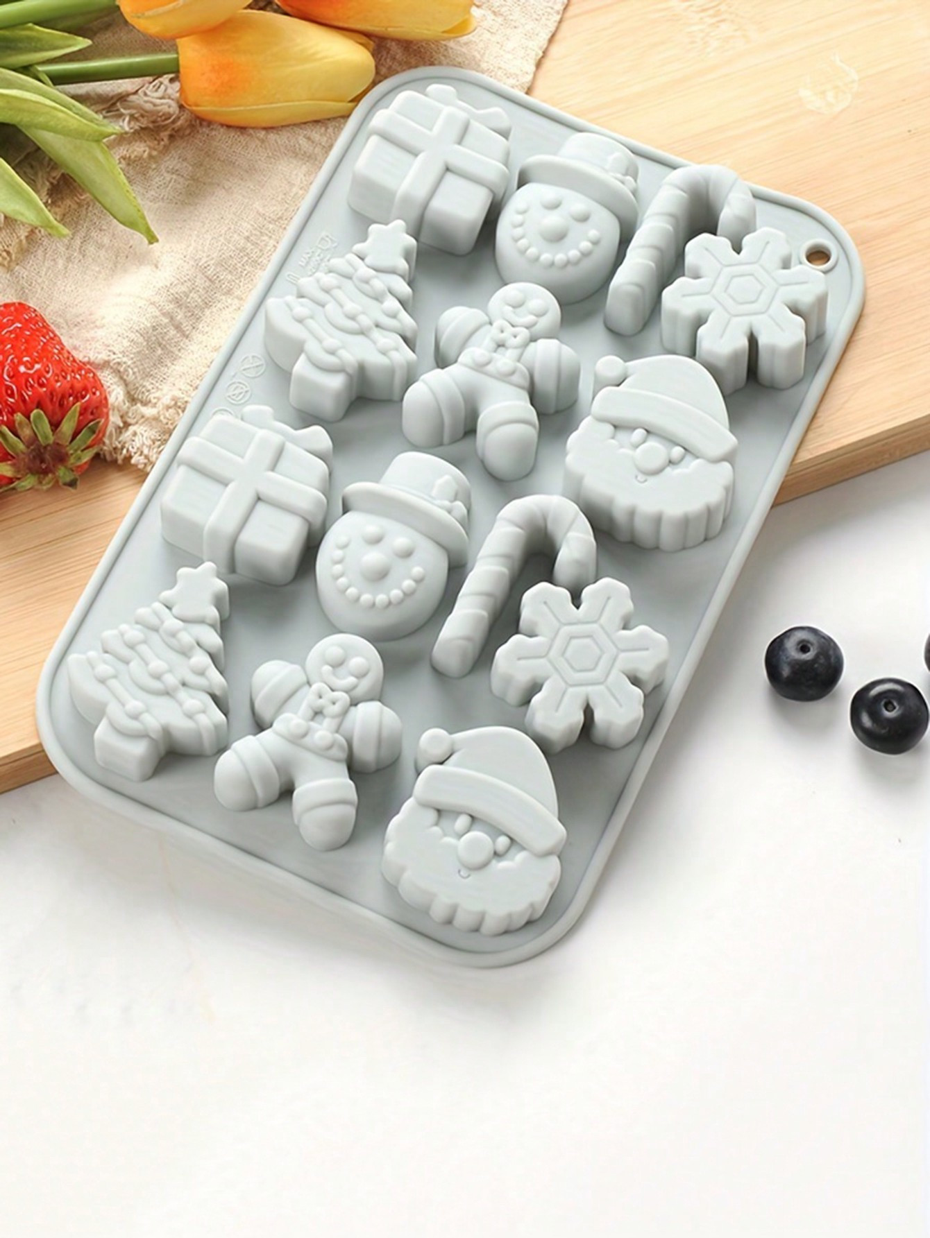 1 pieza, Molde de chocolate navideño, molde de silicona 3D, molde para pasteles de 14 cavidades,... | SHEIN