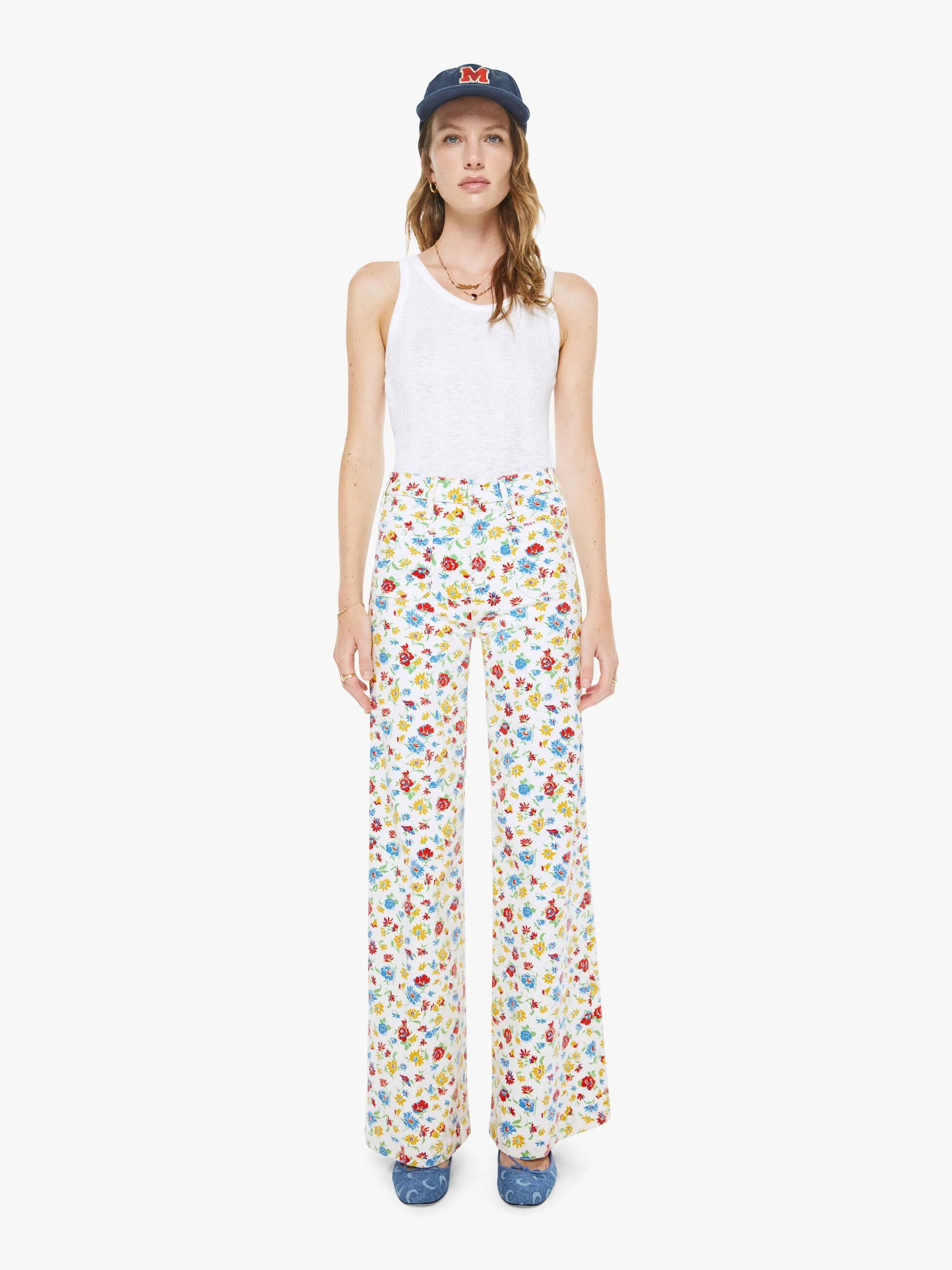 The Hustler Roller Patch Pocket Sneak - Rose Bowl | Mother Denim