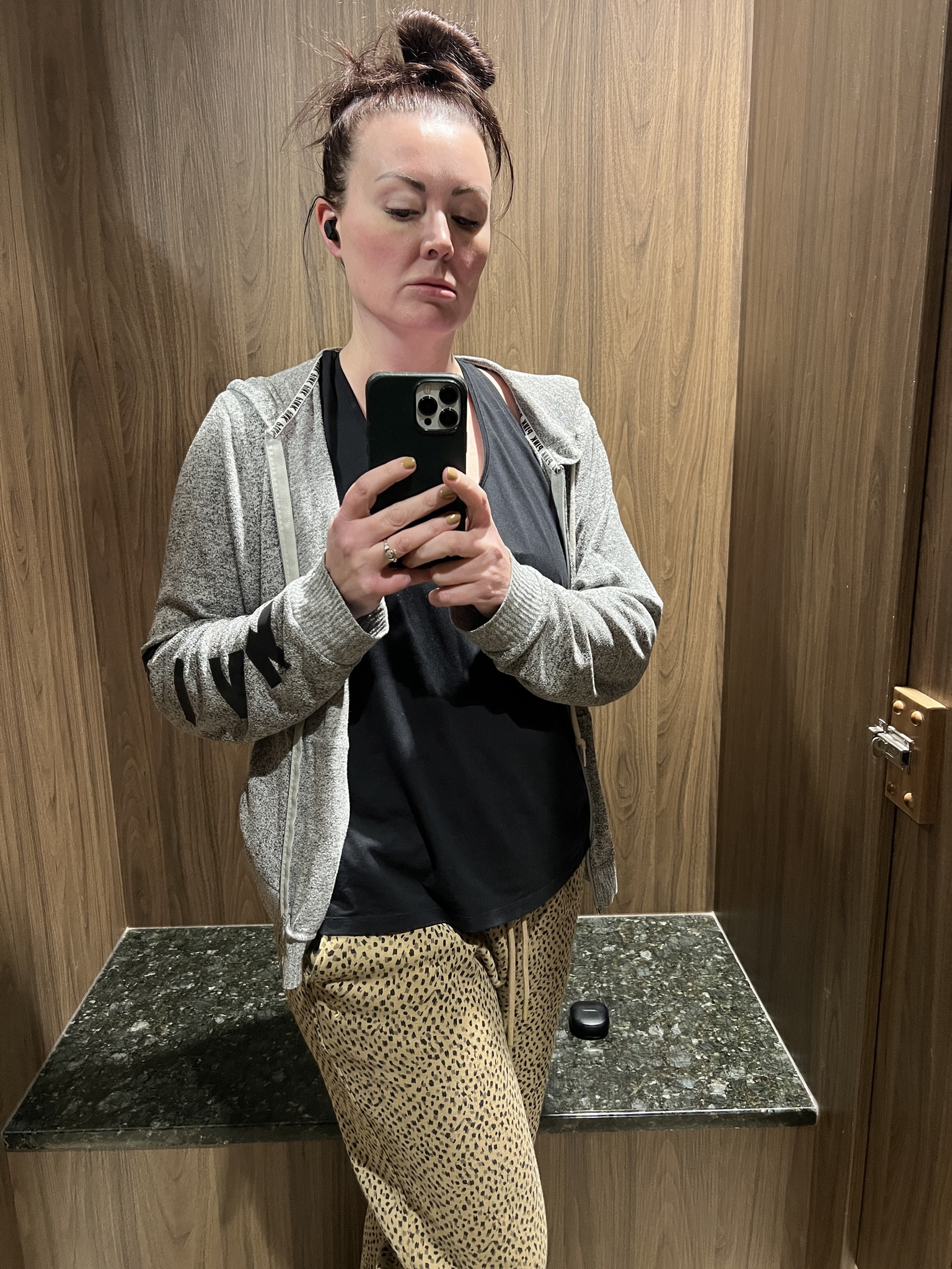 Gym today testing out my new Bose headphones. I needed ear buds that STAYED PUT but also had amazing sound quality, and so far I’m loving these! Bose has a great app where you can adjust the sound quality and adjust the presets. Pair the earbuds with some sweats and a bra from Fabletics and we’re ready to sweat in style 😍I also included tomorrow’s gym joggers, loving the camo print! 

#LTKfitness #LTKsalealert