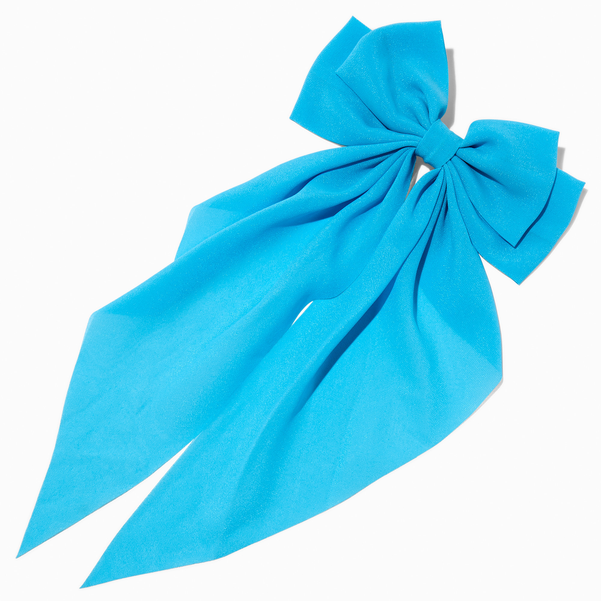 Blue Long Tail Hair Bow Clip | Claire's (UK)