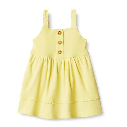 Amazon Essentials x Sofia Grainge Toddler Girls' Cotton Casual Fit and Flare Dress, Light Yellow, 2T | Amazon (US)