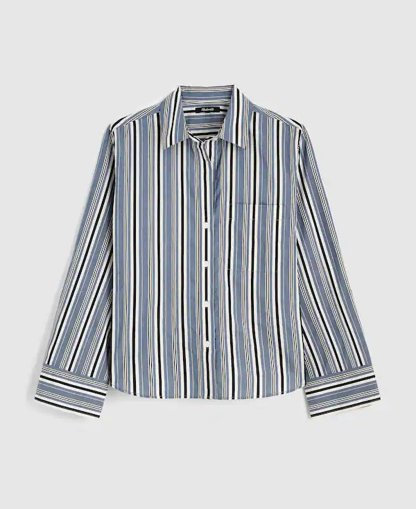 The Signature Y-Neck Shirt in Poplin | Madewell