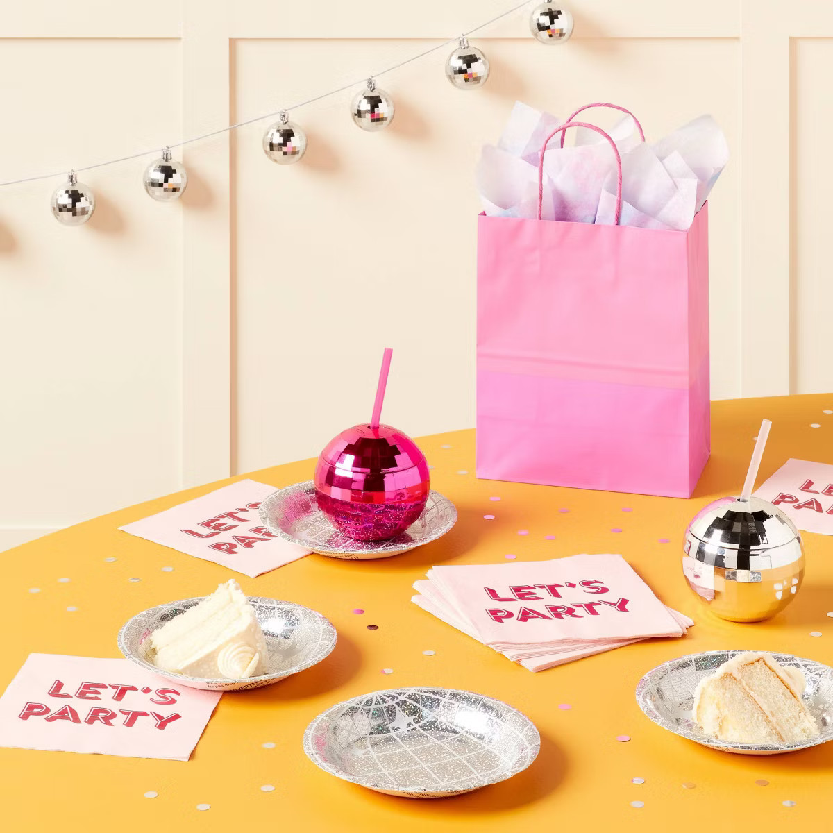 Disco Ball Shaped Cup Silver 14 fl oz - Spritz™ | Target