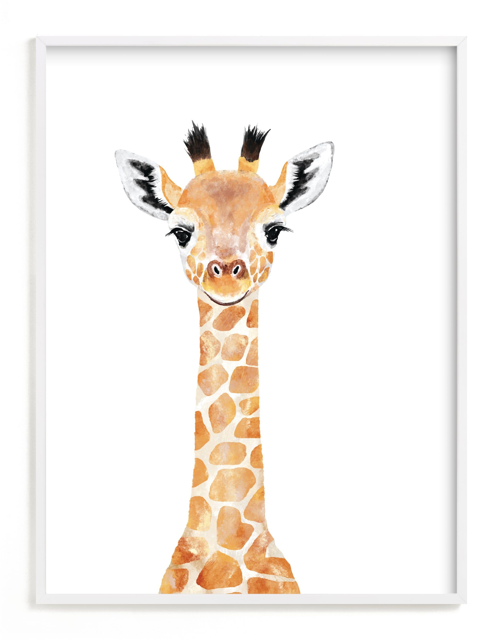 "Baby Giraffe 2" - Kids Open Edition Non-custom Art Print by Cass Loh. | Minted