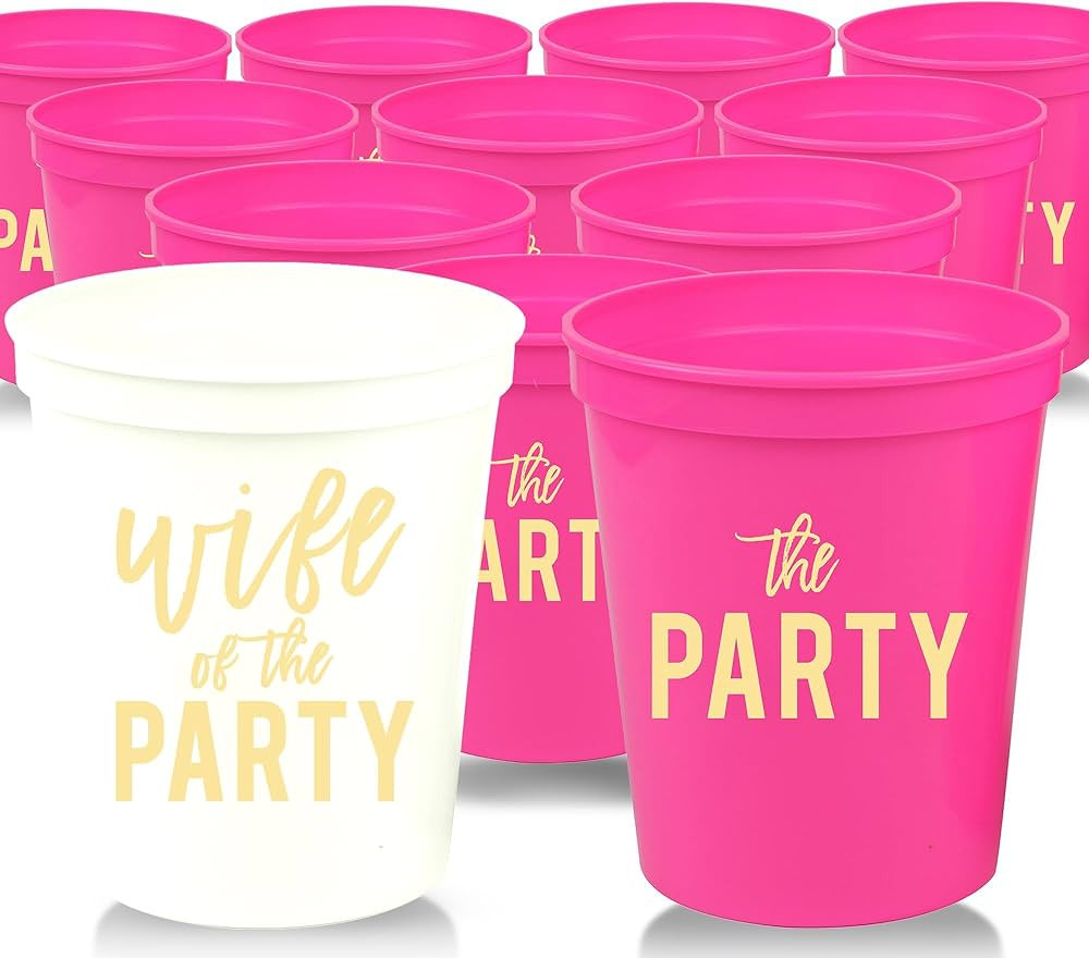 Your Dream Party Shop Wife of the Party & The Party Bachelorette Cups, Set of 12 - Perfect Team B... | Amazon (US)