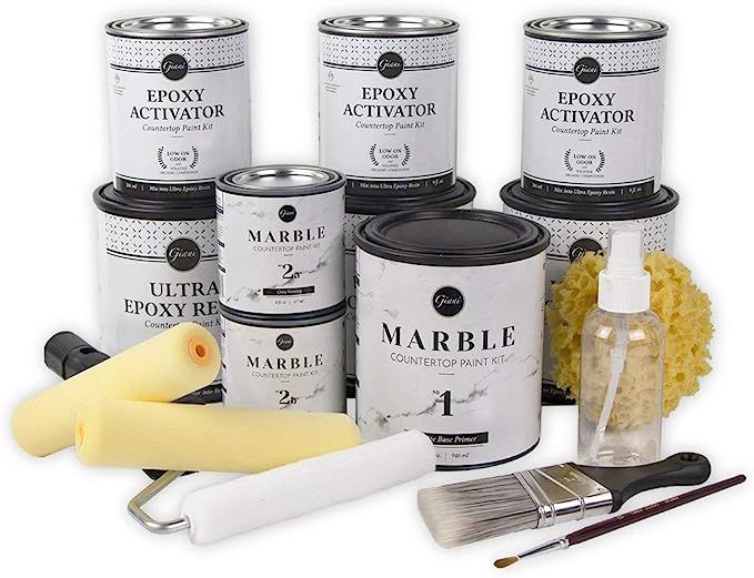Giani Carrara White Marble Epoxy Countertop Kit | Amazon (US)