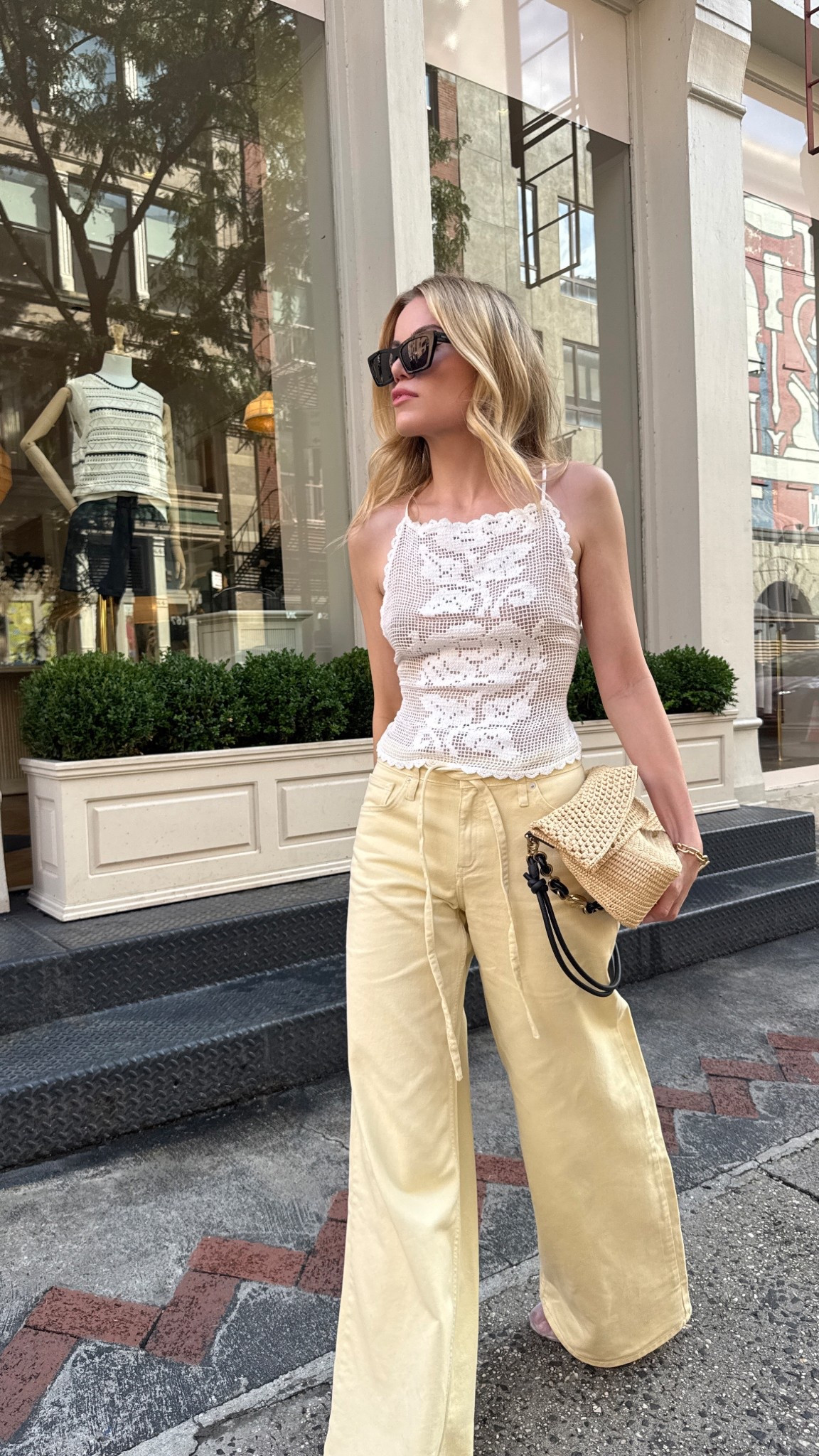 Butter Yellow 

Pants are a size 2, I wear a 25 denim 

#LTKSeasonal #LTKFindsUnder50 #LTKSaleAlert