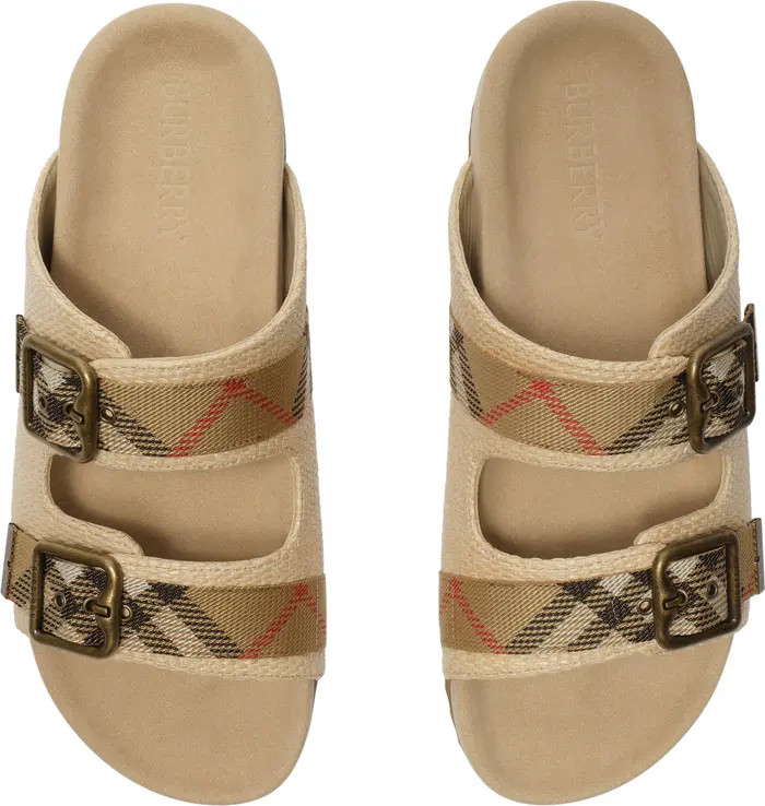 Burberry Raffia-effect Urchin Sandals | Nordstrom | Nordstrom