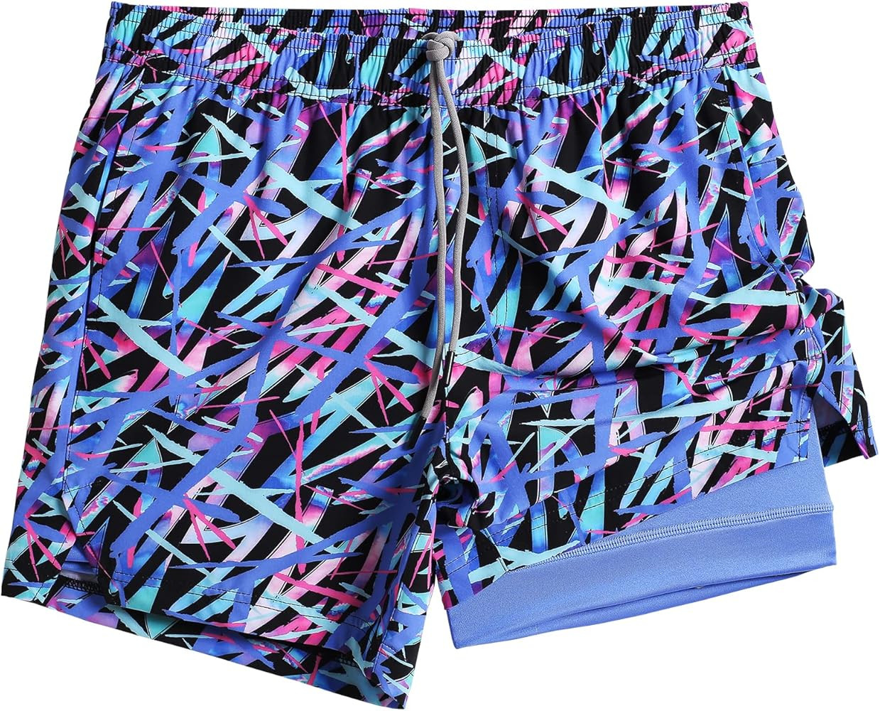 maamgic Mens 5" Gym Running Shorts for Men 2 in 1 Quick Dry Workout Athletic Shorts | Amazon (US)