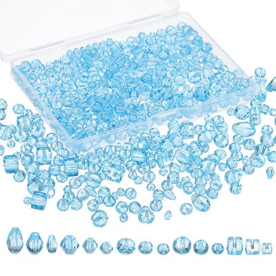 Unique Bargains Craft Embellishments DIY Jewelry Making Loose Glass Beads Blue | Target