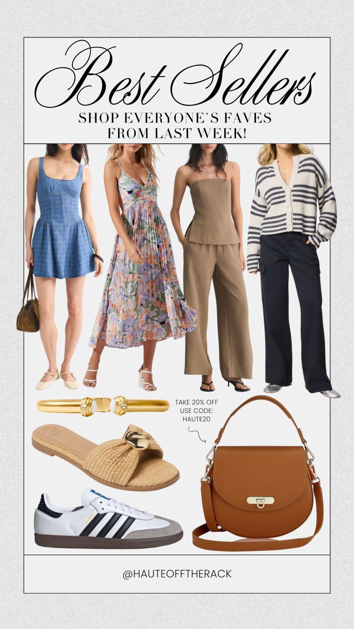 Best sellers from last week! Don’t forget use code: HAUTE20 on my Sophia handbag!

#abercrombie #astr #target #giginewyork #sandals #springoutfits #cardigan #workwear #springdresses #julievos #adidas #sneakerss

#LTKSaleAlert #LTKSeasonal #LTKWorkwear
