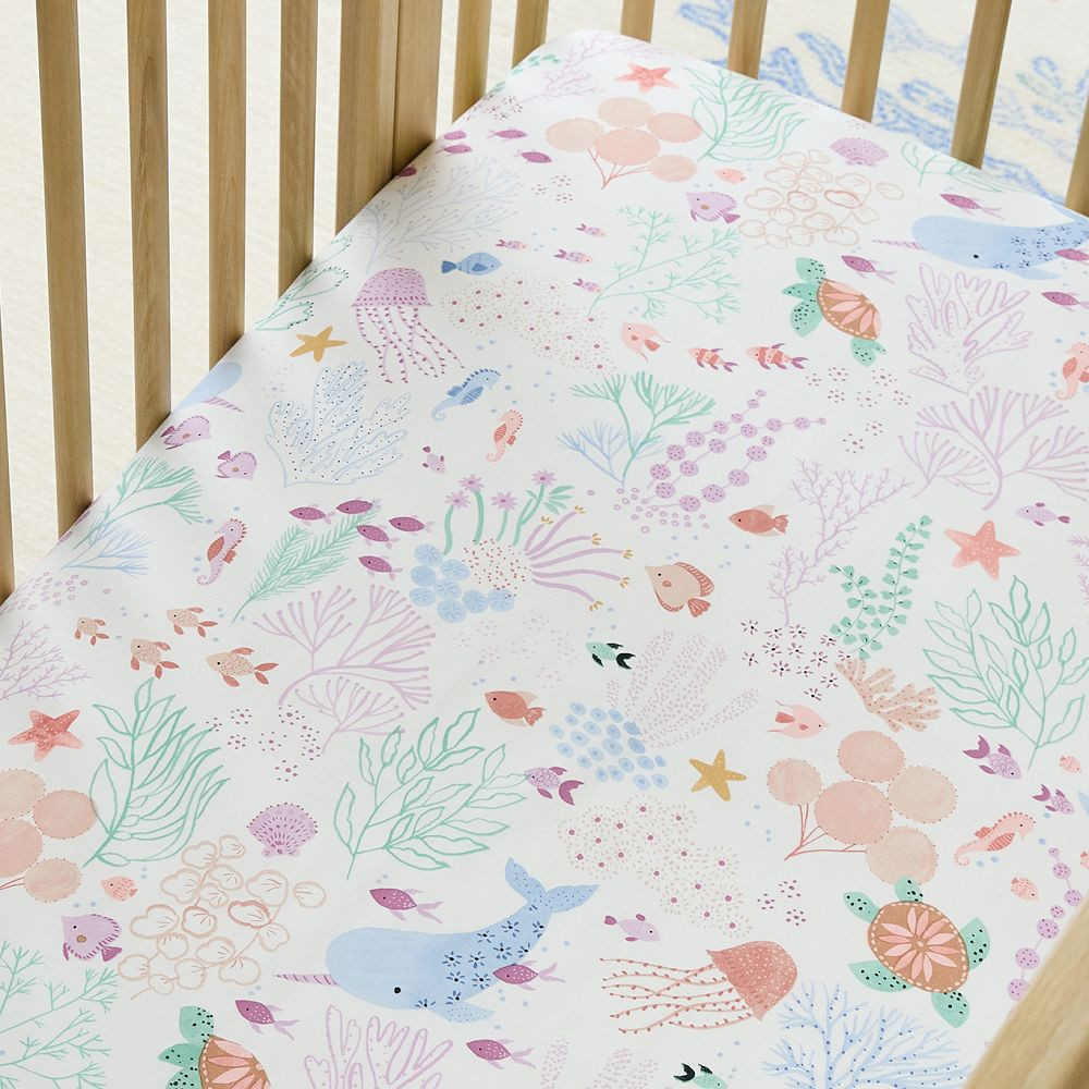 Ocean Swimmers Crib Sheet | West Elm (US)