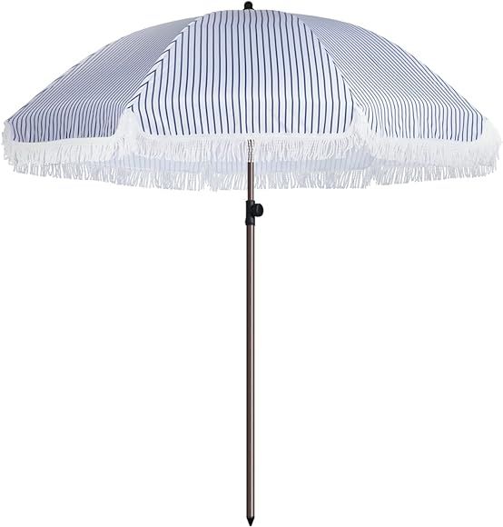 Beach/Pool/Patio Umbrella with Fringe Outdoor Tassel Umbrella | Amazon (CA)