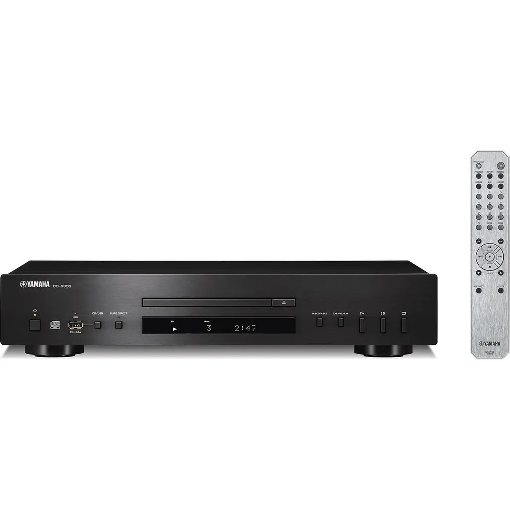 Yamaha CD-S303 CD Player with MP3/WMA/LPCM/FLAC/USB Compatibility in Black at Nordstrom | Nordstrom