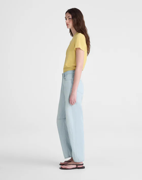 The Darted Barrel-Leg Jean in Airy Denim | Madewell