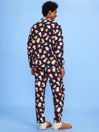 Old Navy x Disney Mickey Mouse & Friends Printed Flannel Pajama Set for Men | Old Navy (US)