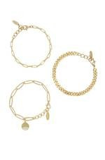 The Power of Three 18k Gold Plated Bracelet Set | Ettika