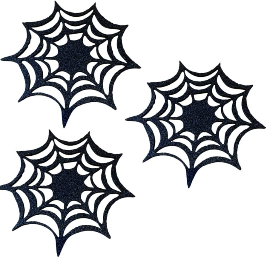 VOSAREA 10pcs Halloween Spider Web Coasters Placemat Decorative Table Placemats Doilies Halloween... | Amazon (US)
