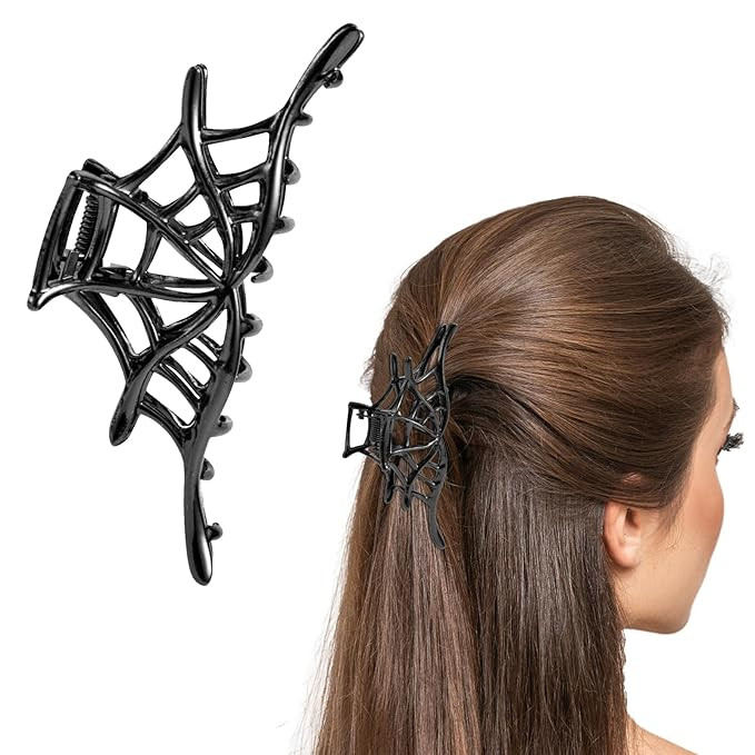 Halloween Hair Claw Clips, Horror Hair Clips Gothic Hair Barrettes Hairpin Metal Spider Hair Acce... | Amazon (US)
