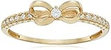 Amazon Collection 10K Gold Dainty Bow Ring set with Round Cut Infinite Elements Zirconia | Amazon (US)