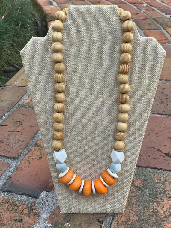 Orange you Happy Necklace Boho Chunky Statement Necklace | Etsy | Etsy (US)