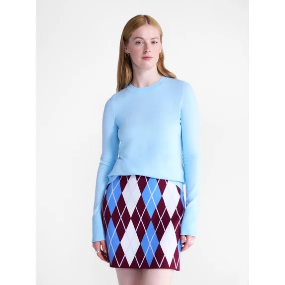 Free Assembly Women's and Women's Plus Cozy Yarn Crewneck Sweater, Midweight, Sizes XS-4X | Walmart (US)