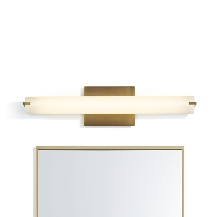 Atlas 24" LED Vanity Light, Aged Brass | Lights.com