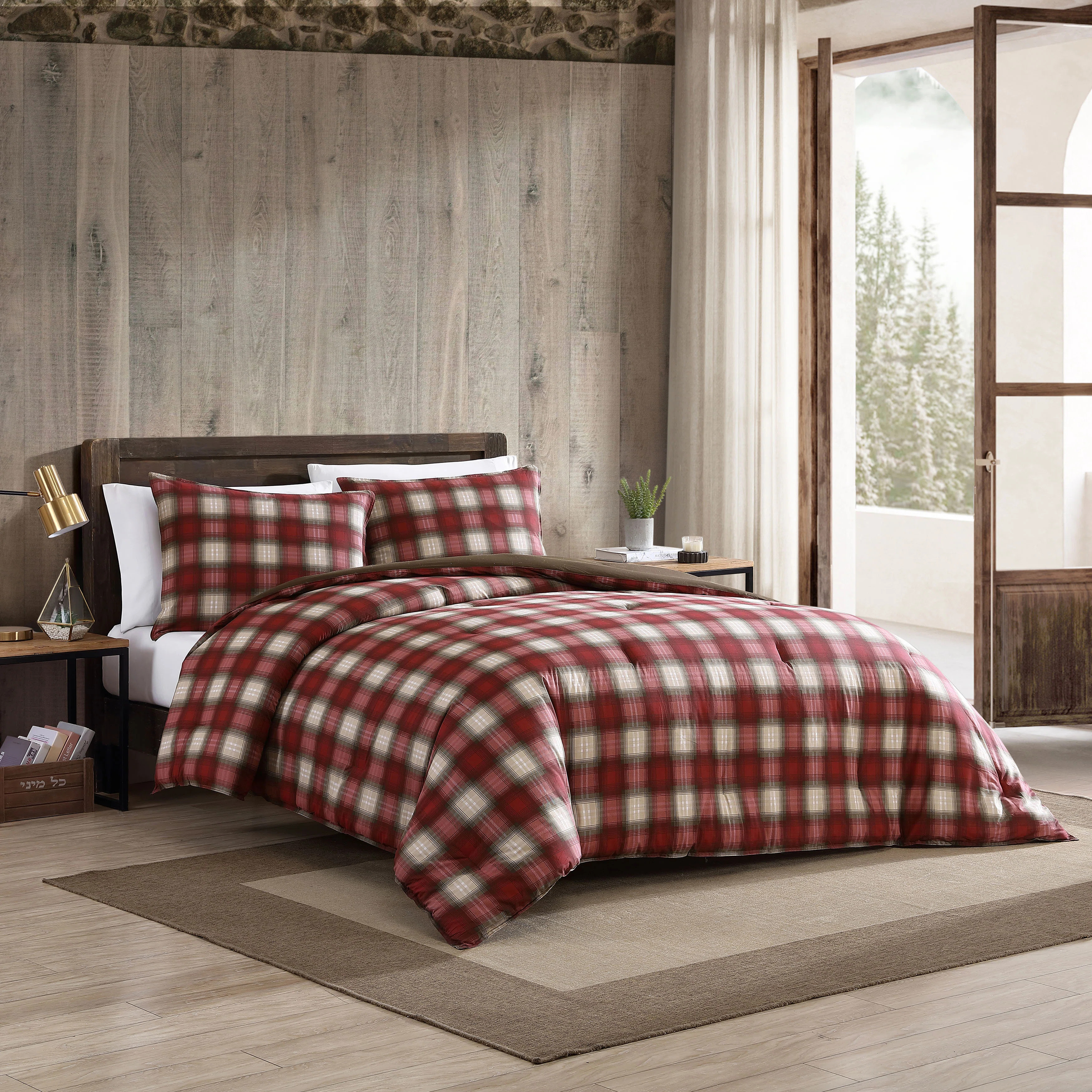 Eddie Bauer Navigation Plaid Cotton Reversible Comforter Set | Wayfair North America