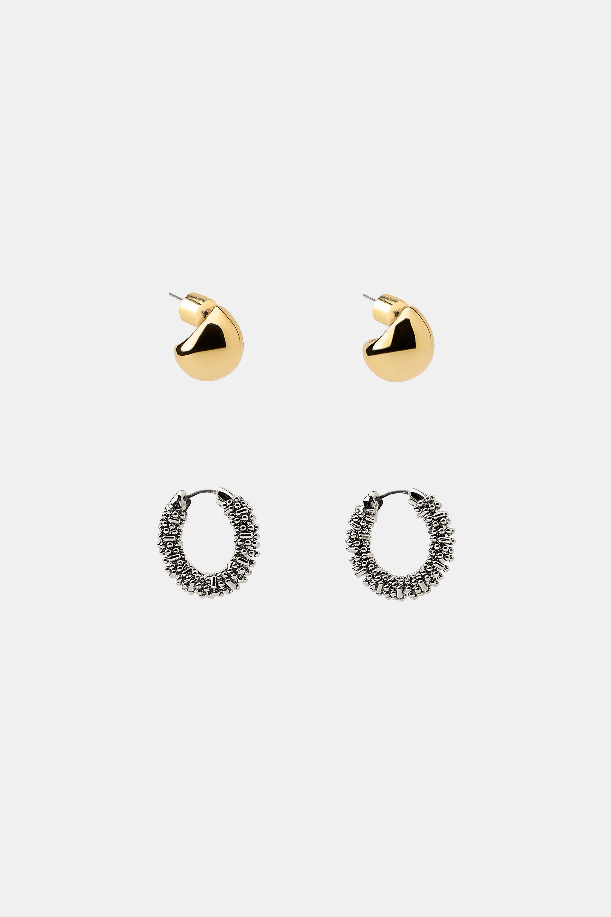 PACK OF COMBINED HOOP AND BALL EARRINGS | Zara US