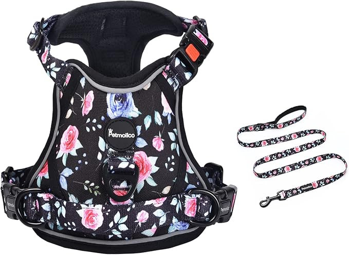 Petmolico No Pull Dog Harness and Leash Set, No Choke 4 Leash Attchments Easy Control Handle Soft... | Amazon (US)