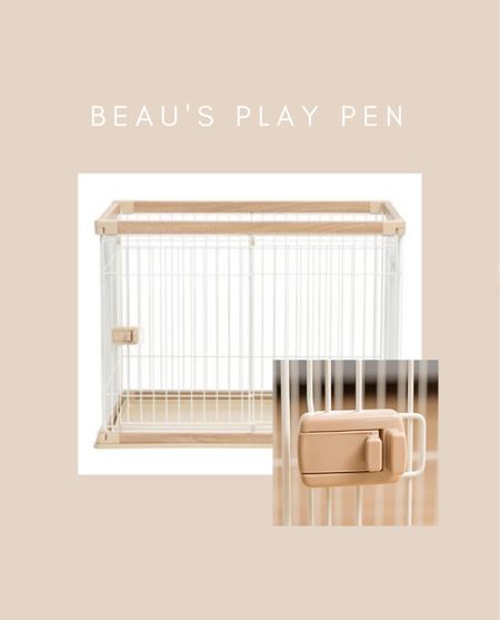 Puppy play pen for a neutral hole. Dog pet pen. Wood look wire open pen. Large sliding door. Super easy to assemble. 

#LTKFind #LTKhome