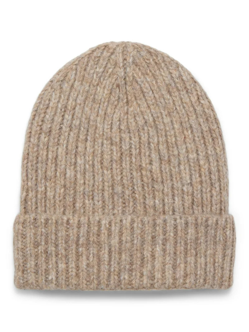 Time and Tru Women's Rib Beanie, One Size Fits Most, Toasted Heather | Walmart (US)