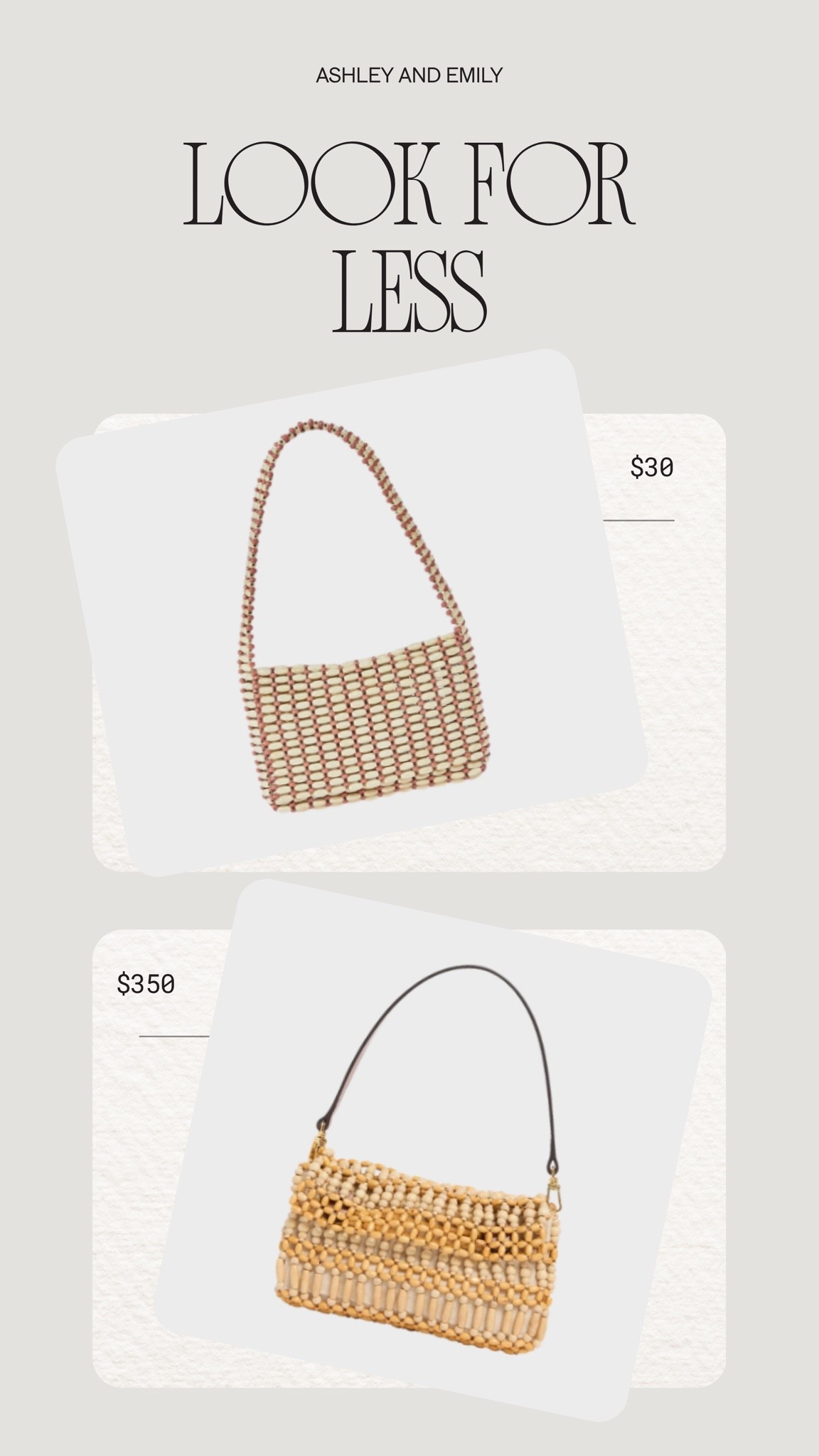 We would’ve never guessed how affordable the top bag is!!! SO good for summer vacations and events!