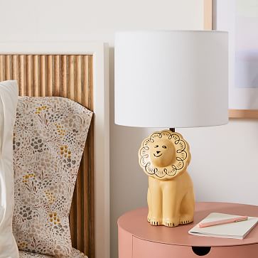 Ceramic Lion Table Lamp | West Elm (US)